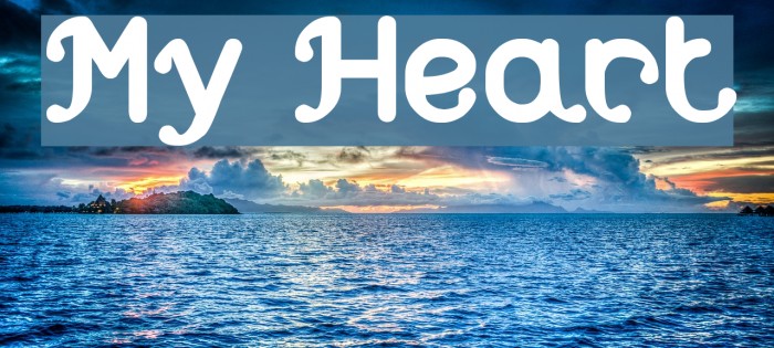 My Heart Font examples