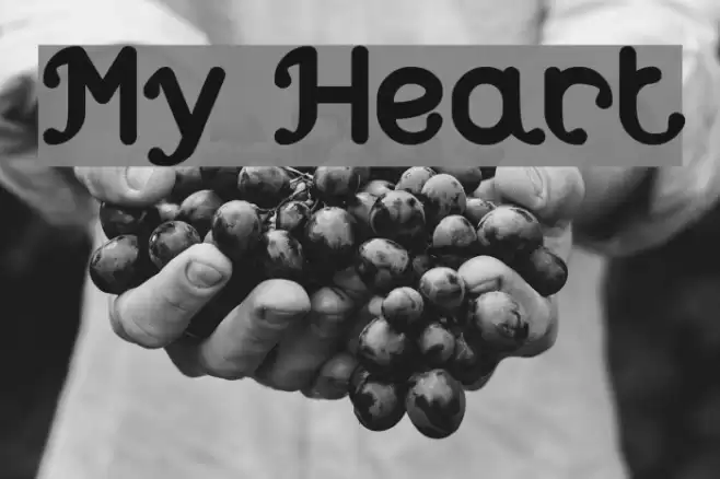 My Heart Font examples