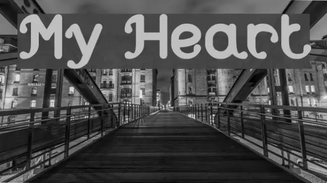 My Heart Font examples