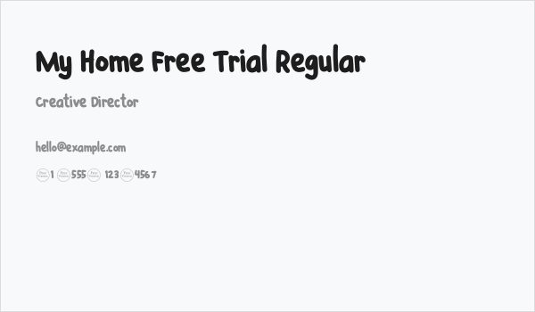 My Home Free Trial Regular Business Card