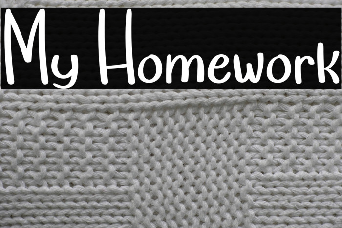 My Homework Example 1