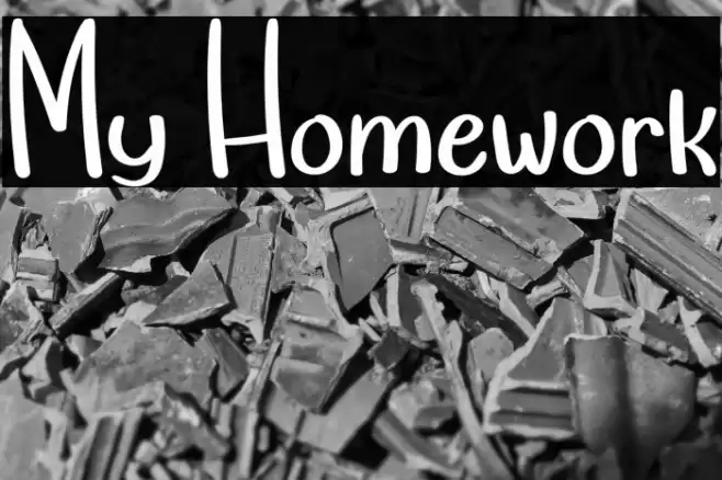 My Homework Font examples