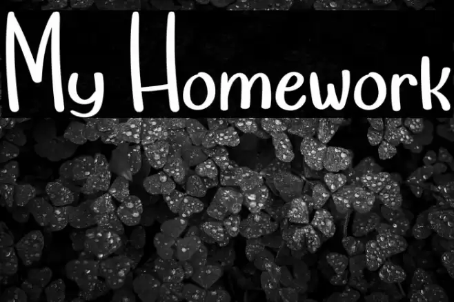 My Homework Font examples