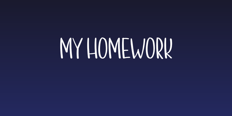 My Homework Social Header