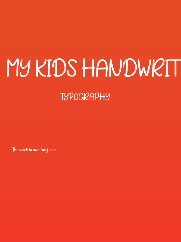 My Kids Handwritten Poster