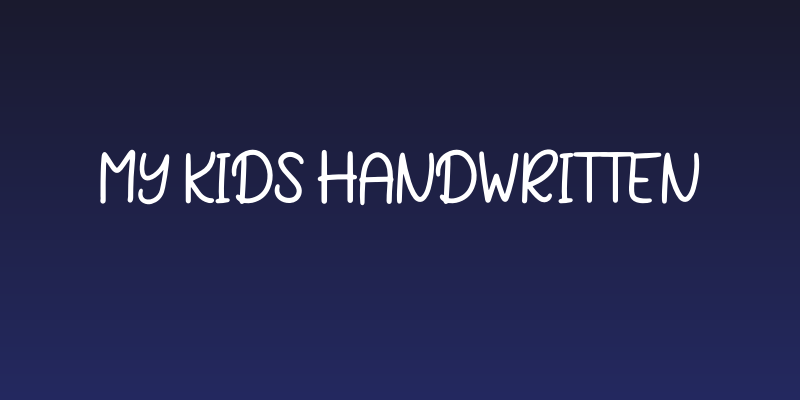 My Kids Handwritten Social Header
