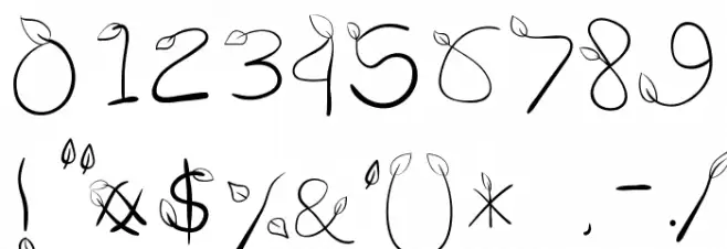 My Leaf Font OTHER CHARS