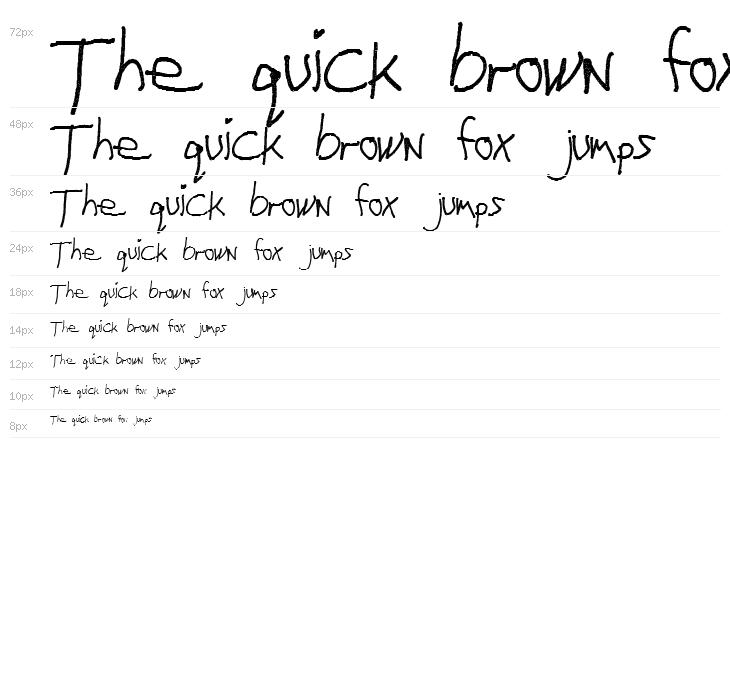 My Left Font Waterfall