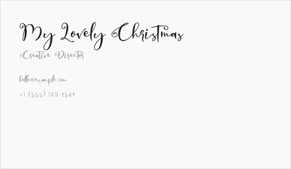 My Lovely Christmas Business Card