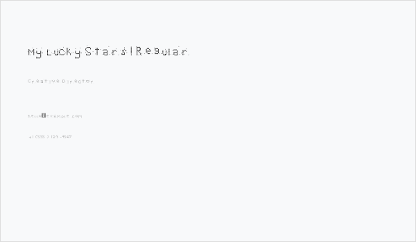 My Lucky Stars! Regular Business Card