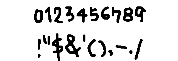 My Mousewriting Font OTHER CHARS