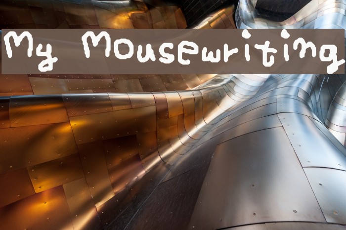 My Mousewriting Font examples