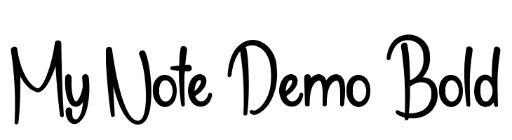 My Note Demo Bold  Fuentes Gratis Descargar