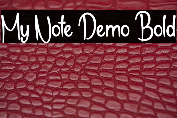 My Note Demo Bold Example 2