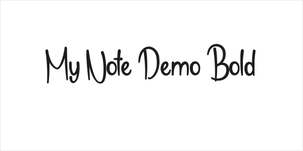 My Note Demo Bold Logo