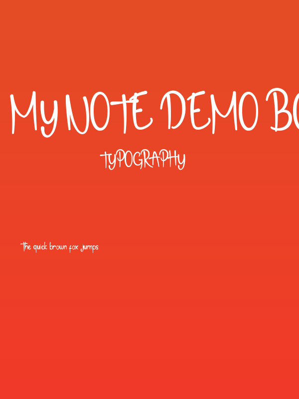 My Note Demo Bold Poster