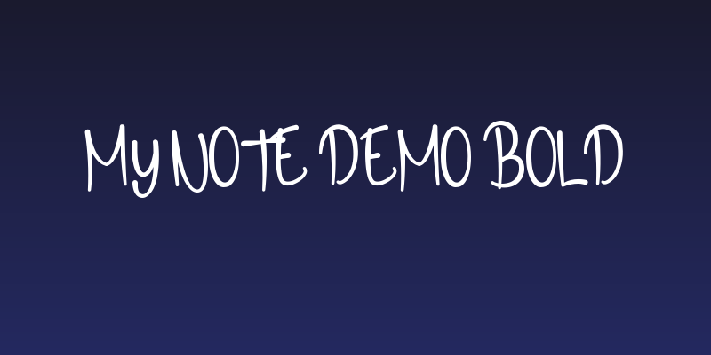My Note Demo Bold Social Header