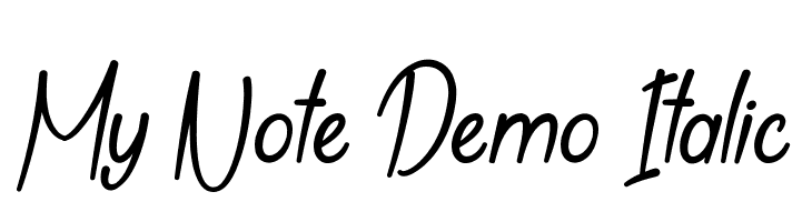 My Note Demo Italic  नि: शुल्क फ़ॉन्ट्स डाउनलोड