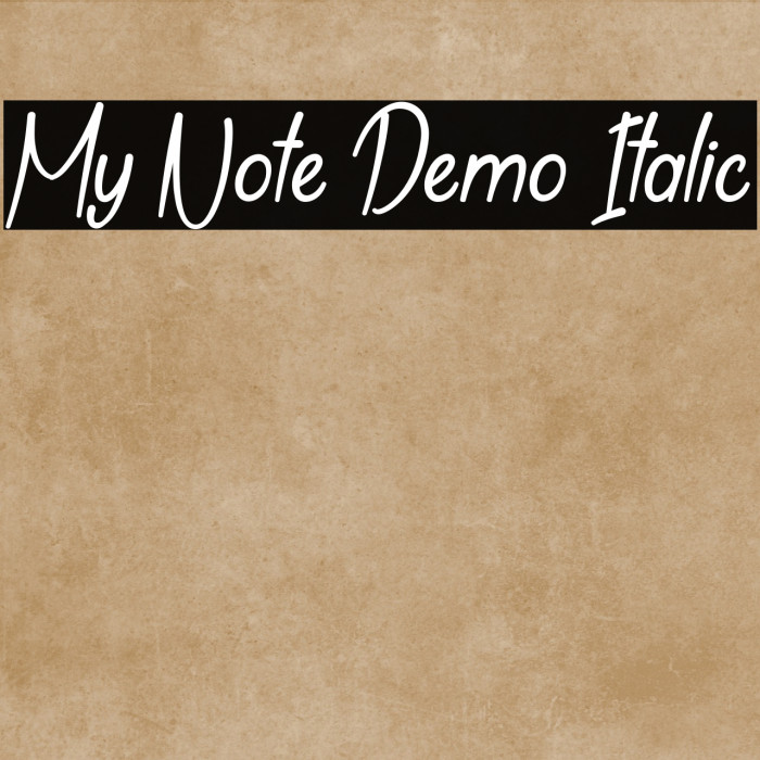 My Note Demo Italic Example 2