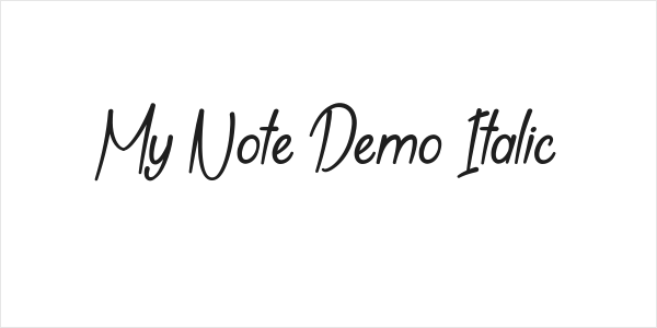 My Note Demo Italic Logo