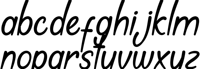 My Note Demo Italic Font LOWERCASE