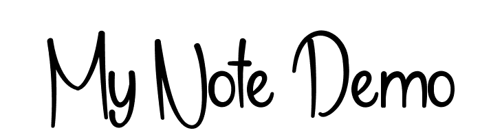 My Note Demo  Fuentes Gratis Descargar