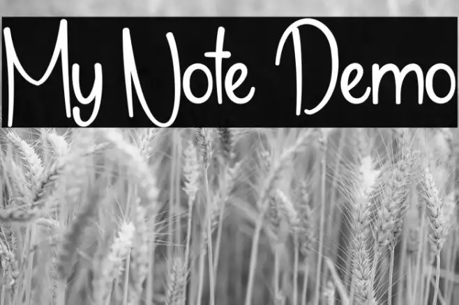 My Note Demo Example 1