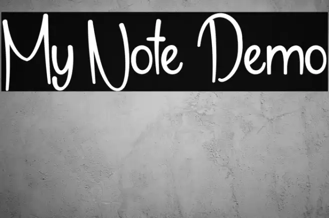 My Note Demo Example 2