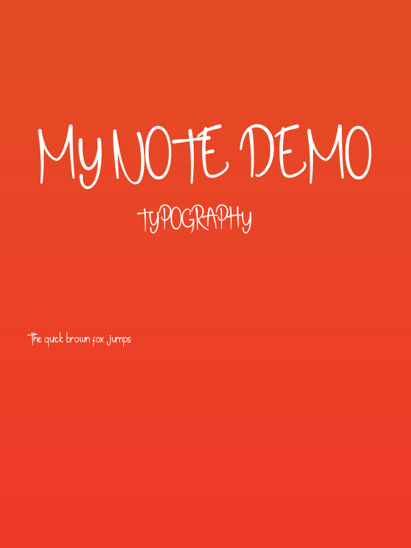 My Note Demo Poster