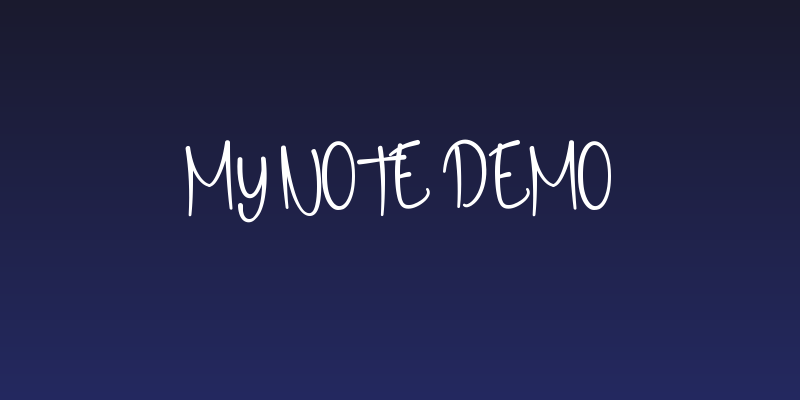 My Note Demo Social Header