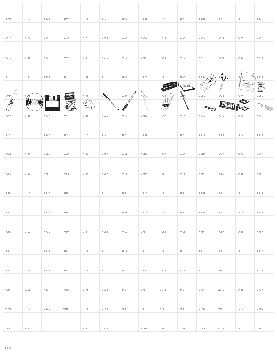 My Office Character Map