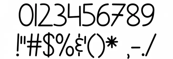 My Oh My Font OTHER CHARS