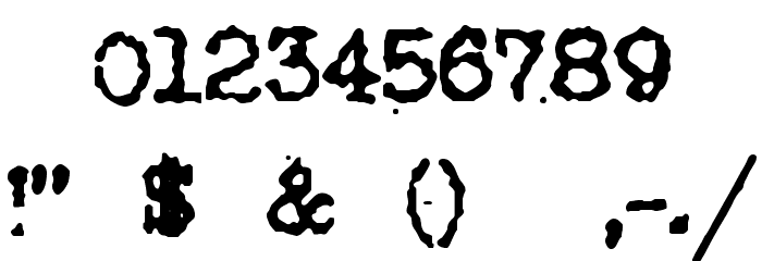 My Old Remington Font OTHER CHARS