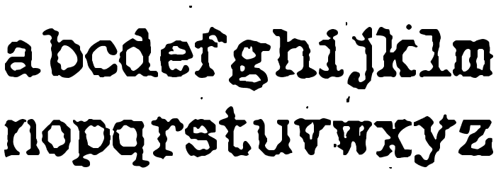 My Old Remington Font LOWERCASE
