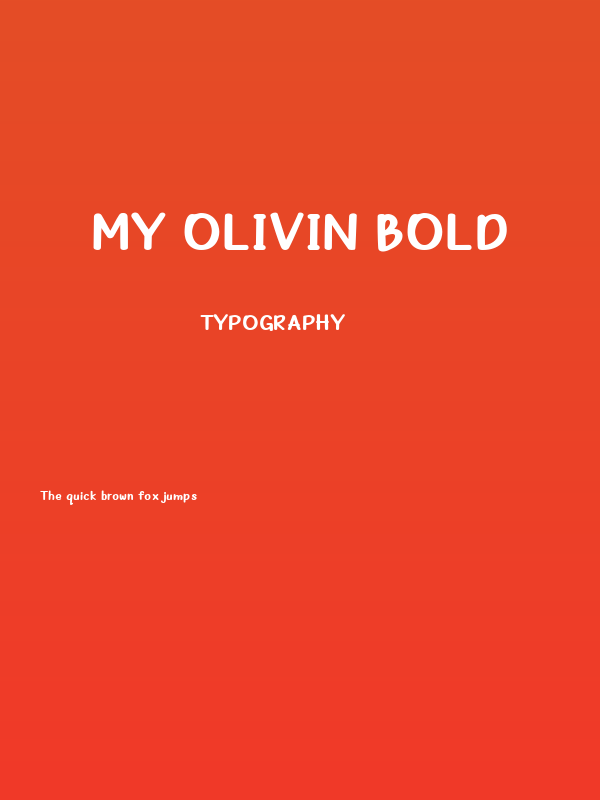 My Olivin Bold Poster