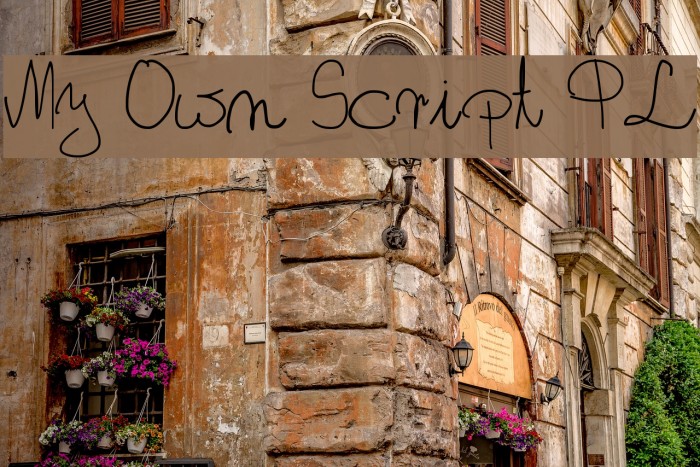 My Own Script PL Font examples