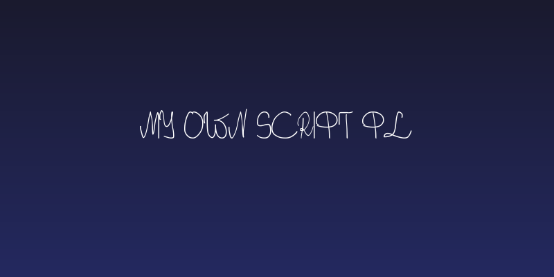 My Own Script PL Social Header