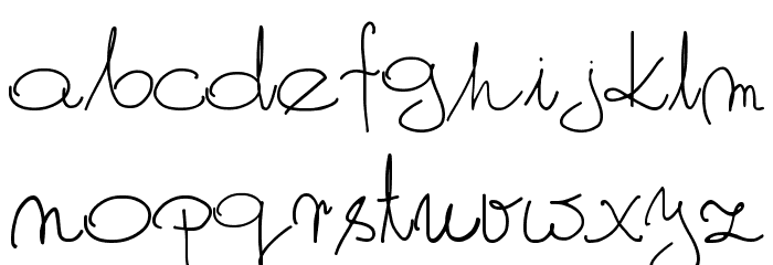 My Own Script PL Font LOWERCASE