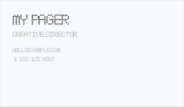 My Pager Business Card