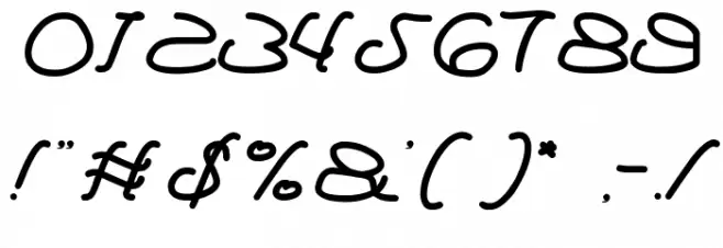 My Pleasure Font OTHER CHARS