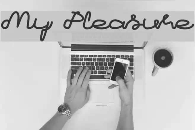 My Pleasure Font examples
