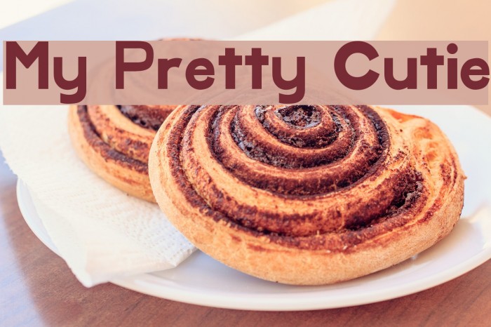 My Pretty Cutie Font examples