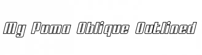 My Puma Oblique Outlined  नि: शुल्क फ़ॉन्ट्स डाउनलोड