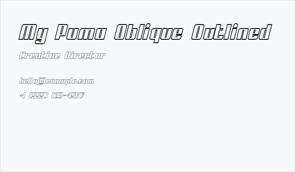 My Puma Oblique Outlined Business Card
