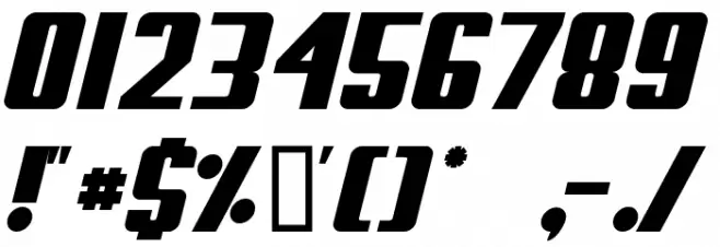 My Puma Oblique Font OTHER CHARS