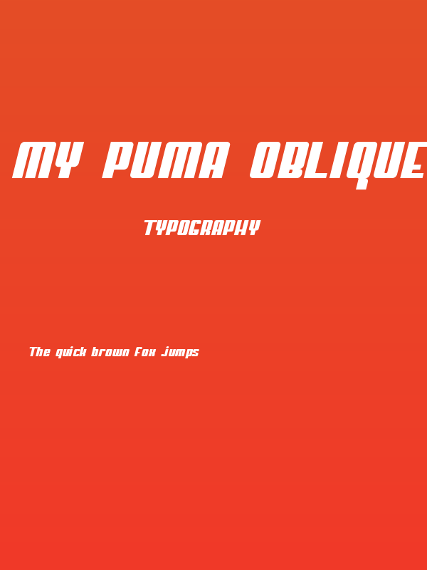My Puma Oblique Poster