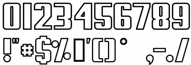 My Puma Outlined Font OTHER CHARS