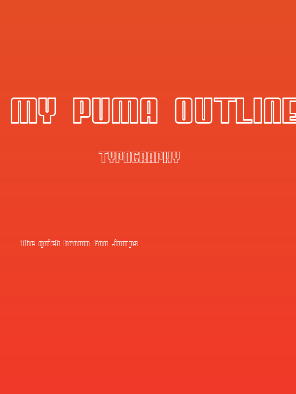 My Puma Outlined Poster