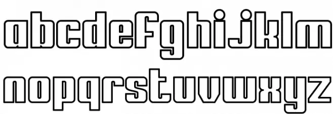 My Puma Outlined Font LOWERCASE