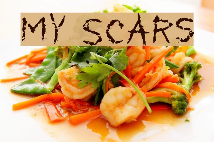 My Scars Font examples
